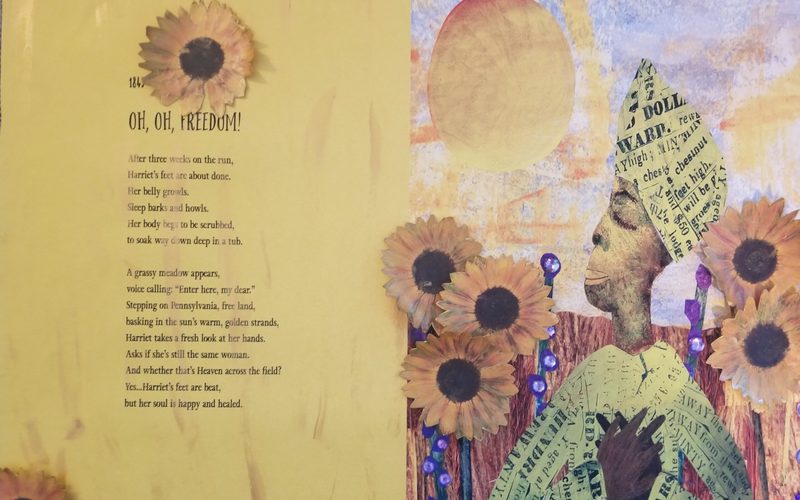 Collage illustration from Harriet Tubman, Force of Nature